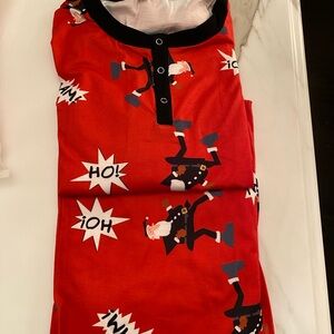 PatPat Red Comic Santa Print Pajama Set
